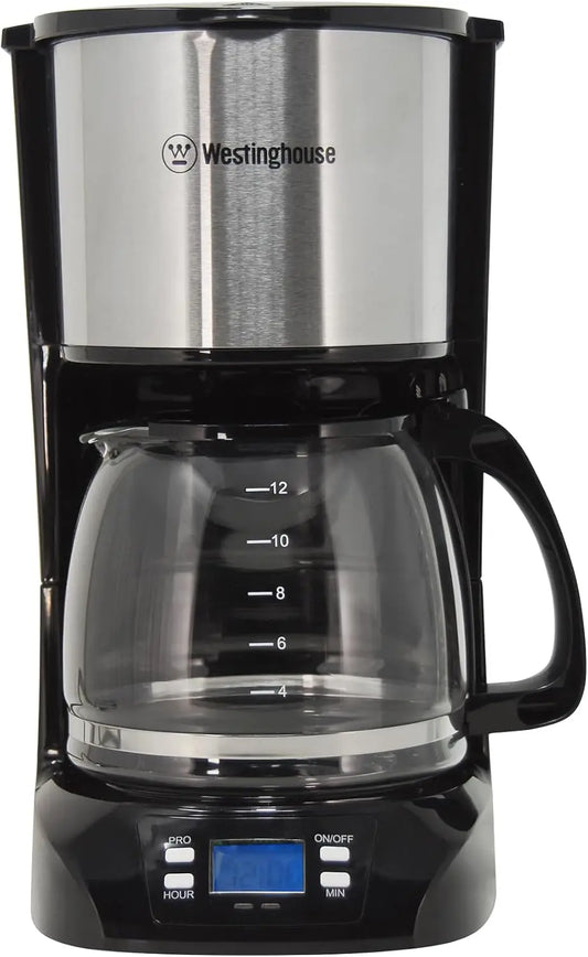 220V 12-Cup Digital Programmable Coffee Maker – Permanent Filter, Hot Plate, Not for USA Use