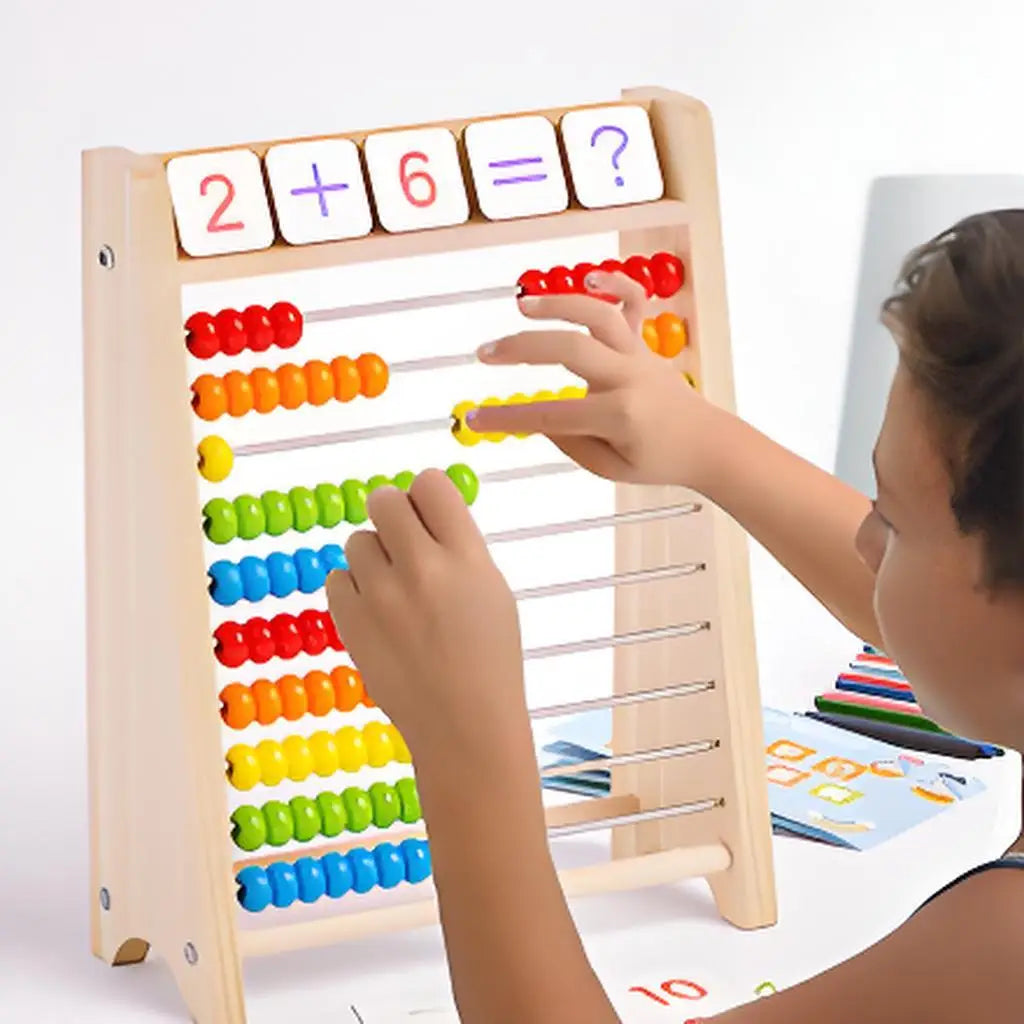 Colorful Wooden Abacus – Early Education Math Toy for Kids 👶🔢