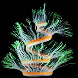 Glow-in-Dark Silicone Coral Aquarium Decor – Fluorescent Sea Anemone Simulation for Fish Tank Landscape