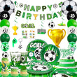 “113-Piece Soccer Party Decorations Set – Birthday Banner, Balloons, Tableware, Plates & Accessories for Soccer-Themed Parties”