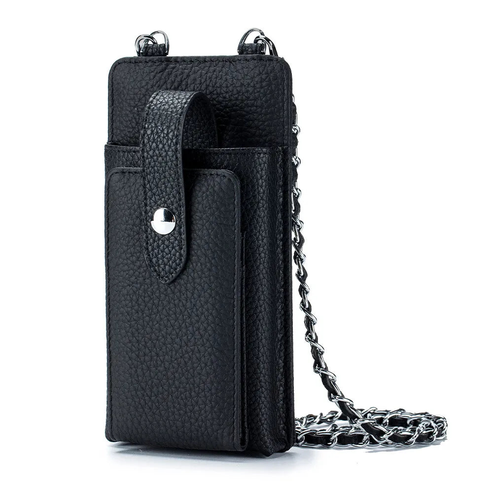 Women’s Small Crossbody Phone Purse – Fashion Wallet Shoulder Bag with Chain Strap, Card Slots & Pocket for Daily Use