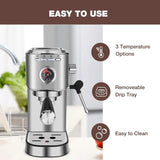 DOYOMI 20-Bar Professional Espresso Machine – Espresso Maker with Milk Frother (Commercial Quality)