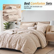 7-Piece Cut-Flower Quilted Comforter Set – Soft All-Season Bedding (Elegant Floral Texture)