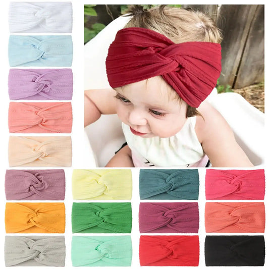 Soft Cable Knit Turban Headband for Baby Girls & Boys