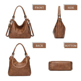 Large Soft Shoulder Hobo Bag for Women – Oversized PU Leather Handbag