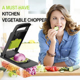 14-in-1 Multifunctional Vegetable Chopper – Manual Food Cutter, Slicer, & Shredder for Kitchen Prep