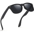 Polarized Retro Sunglasses – Classic Black UV400 Shades for Men & Women, Ideal for Driving & Fishing