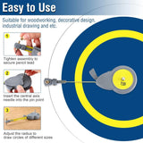 A6 Drawing & Measurement Tool Set – Beam Compass, 56ft Tape Measure & Pencil Leads for Precise Circles and Lines