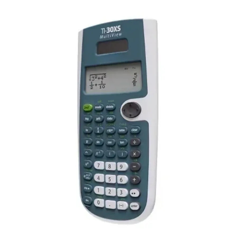 Texas Instruments TI-30XS MultiView Scientific Calculator – Four-Line Display, Solar & Battery, Exam-Approved