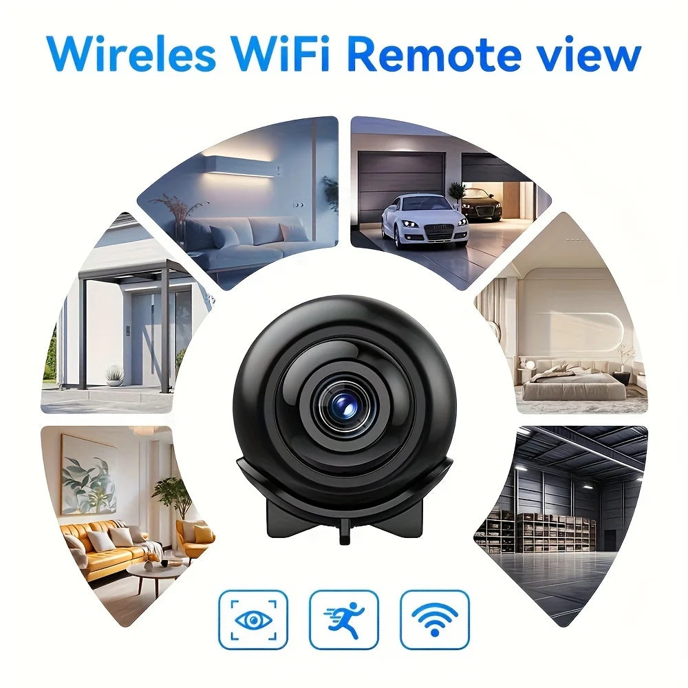 Mini Wireless WiFi Camera – Night Vision, Remote Monitoring, Nanny & Security Surveillance Camera