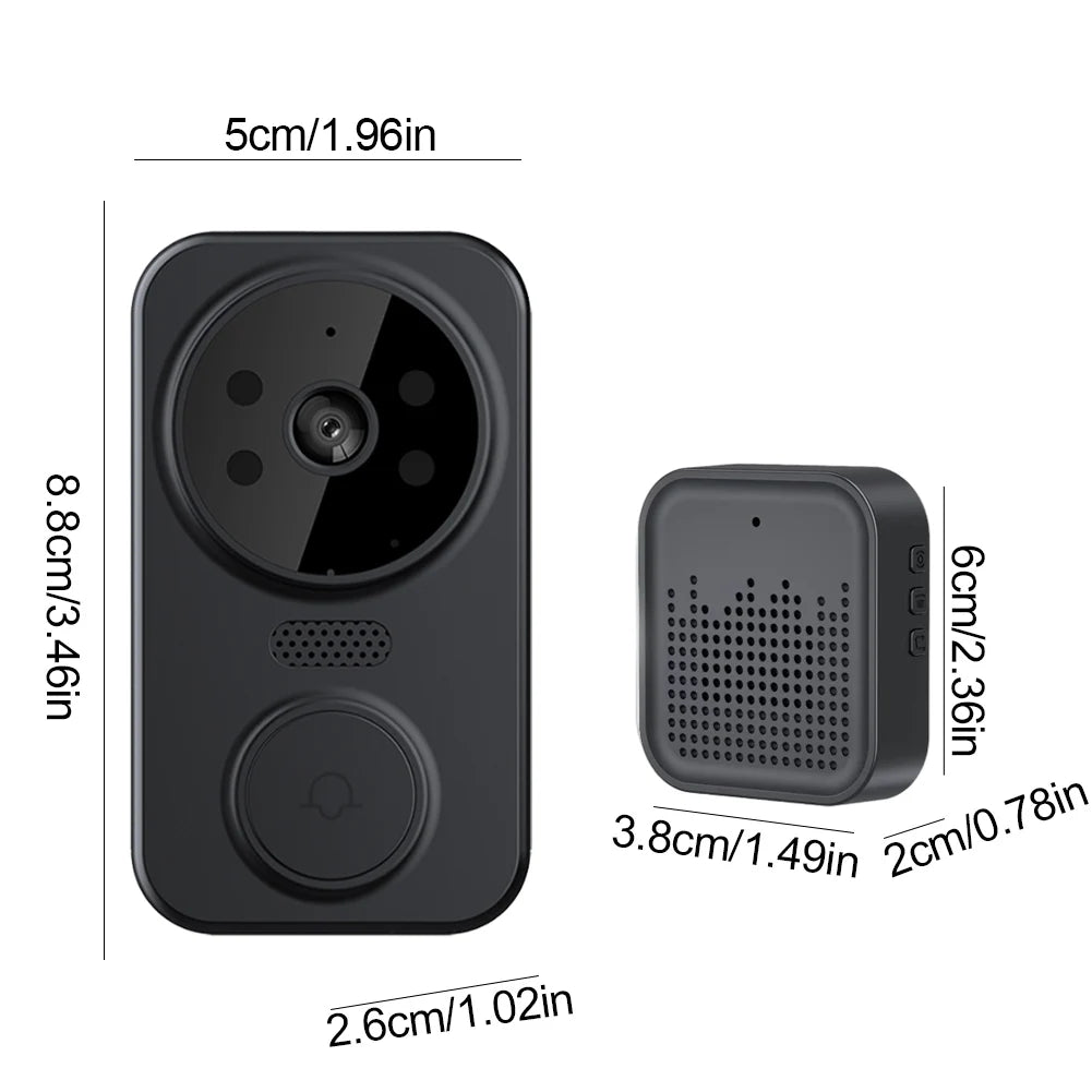 WiFi Wireless Visual Intercom Doorbell – Smart Front Door Camera with App Remote Monitoring for Indoor & Outdoor Surveillance