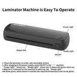 Versatile Laminator Machine – Quick Warm-Up, Fast Laminating for Documents & Photos with Long-Term Color Preservation