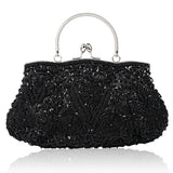 Women’s Beaded Evening Clutch – Elegant Mini Purse with Shoulder Chain for Weddings, Parties & Formal Events