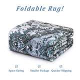 8x10 Washable Vintage Medallion Area Rug – Soft Low-Pile Non-Slip Accent Carpet for Living Room & Bedroom
