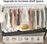 Foldable Clothes Drying Rack with Wheels – Aluminum Alloy Laundry Stand, Indoor & Outdoor Portable Garment Dryer