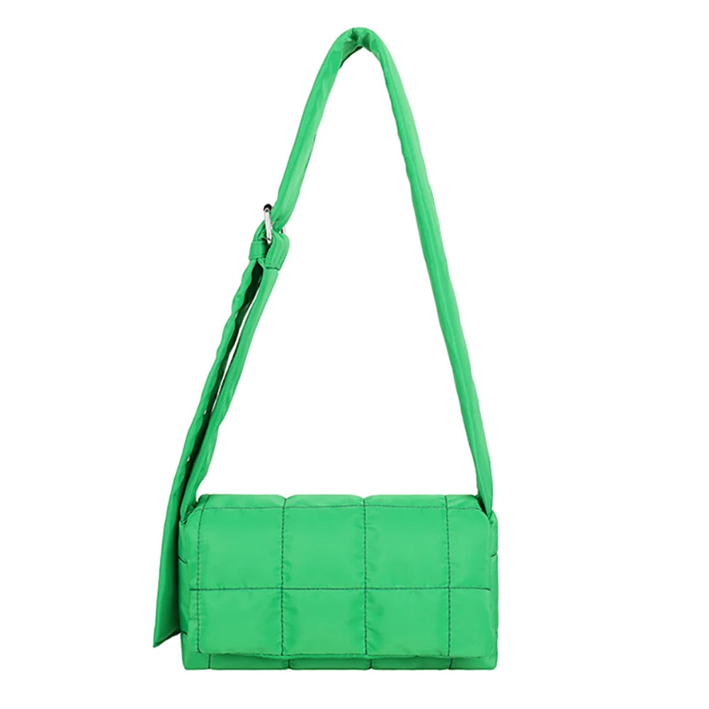 Women’s Nylon-Cotton Soft Shoulder Bag – Small Luxury Underarm Flap Handbag & Elegant Clutch Purse for Daily Use