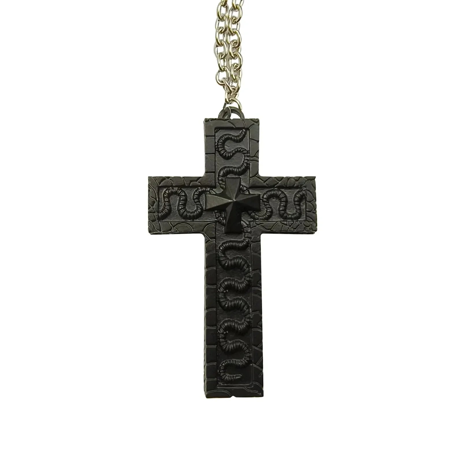 Cross Necklace with Secret Compartment – Gothic Punk Hip-Hop Pendant with Hidden Chamber, Old Cross Design Jewelry for Men & Women