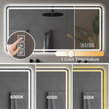 LED Bathroom Vanity Mirror (28-60") – Anti-Fog, Dimmable, Tempered Glass Wall Mirror