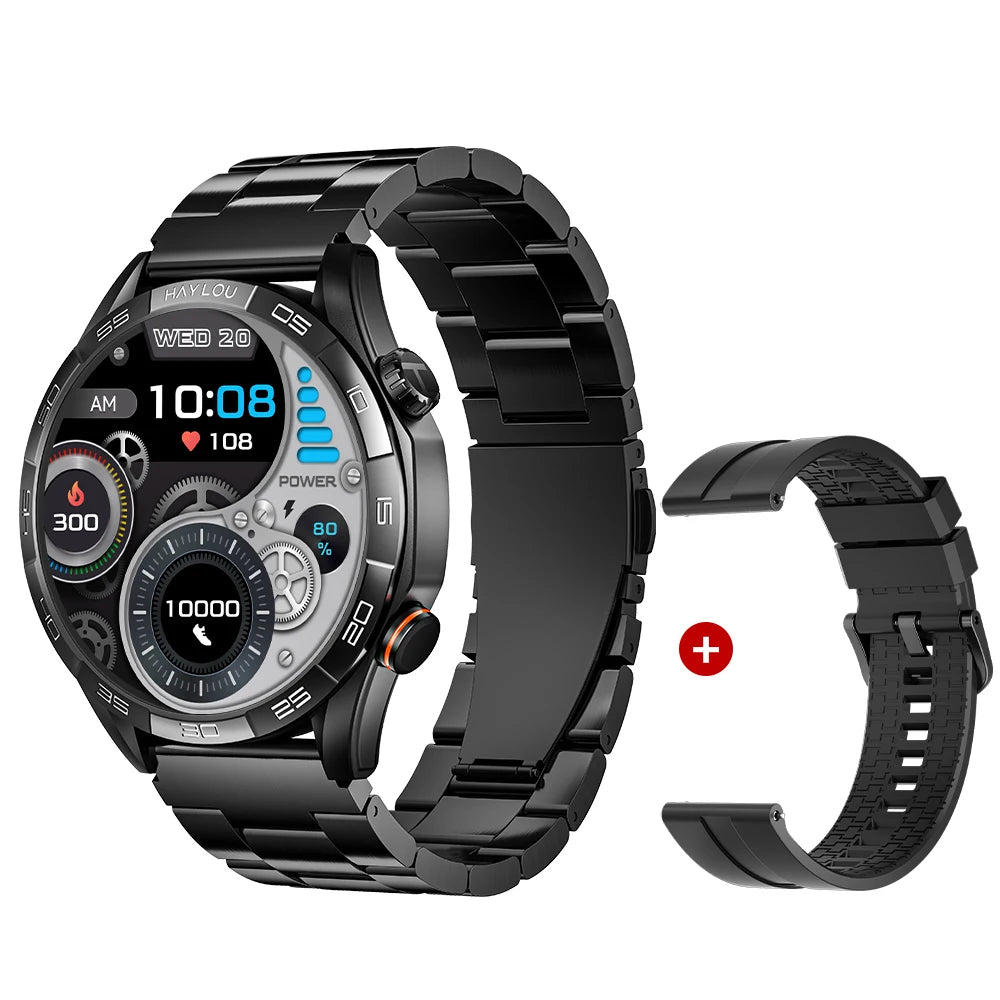 Haylou Solar 5 Smartwatch – 1.58” AMOLED Display, 60Hz Refresh Rate, Voice Calling, 24H Health Monitoring & Sports Fitness Watch for Men