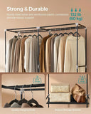 Portable Wardrobe Closet with Shoe Rack & Cover – Clothes Storage Organizer with Shelves & Side Pockets