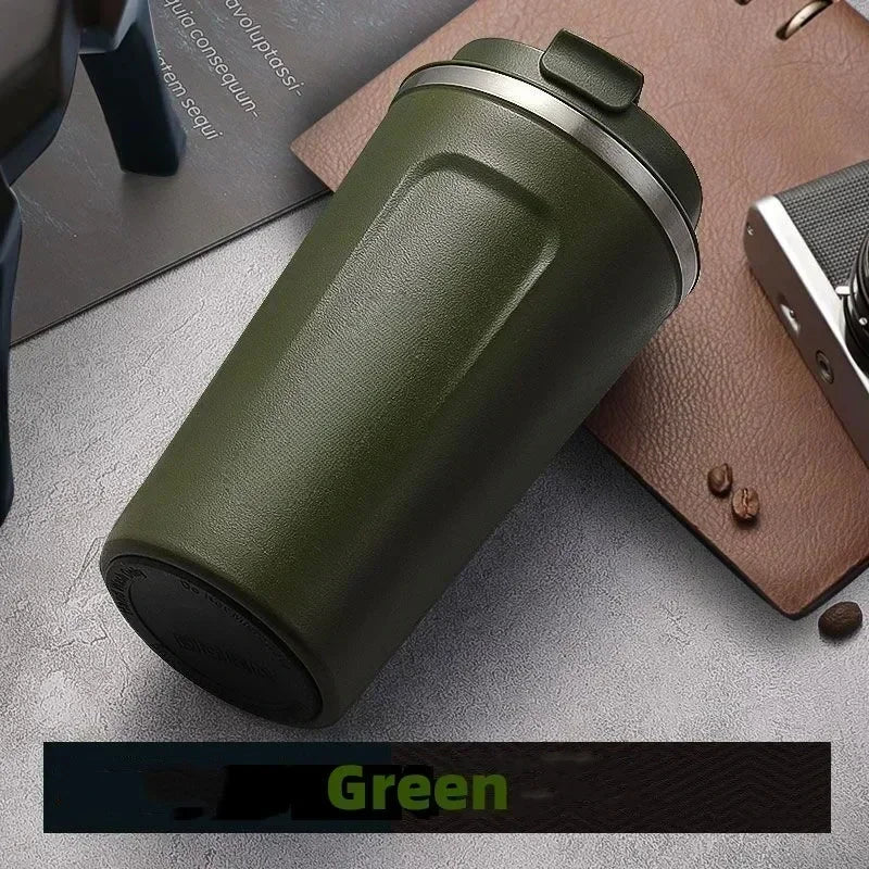 Travel Stainless Steel Coffee Mug 380–510ml – Leak-Proof Vacuum Insulated Thermal Cup