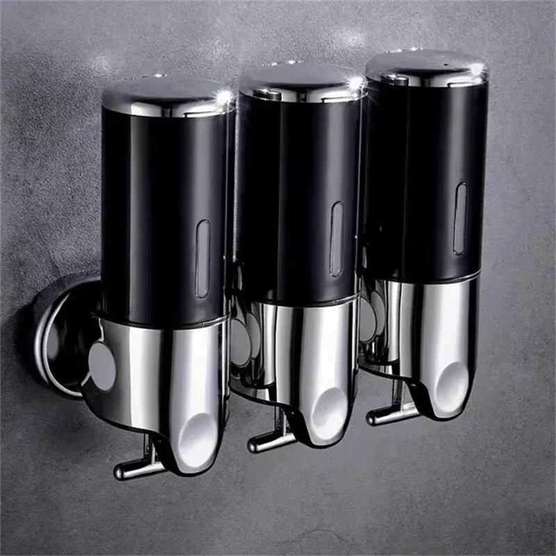 Wall-Mount Bathroom Liquid Soap Dispenser – Refillable Hand Sanitizer, Shampoo & Shower Gel Container