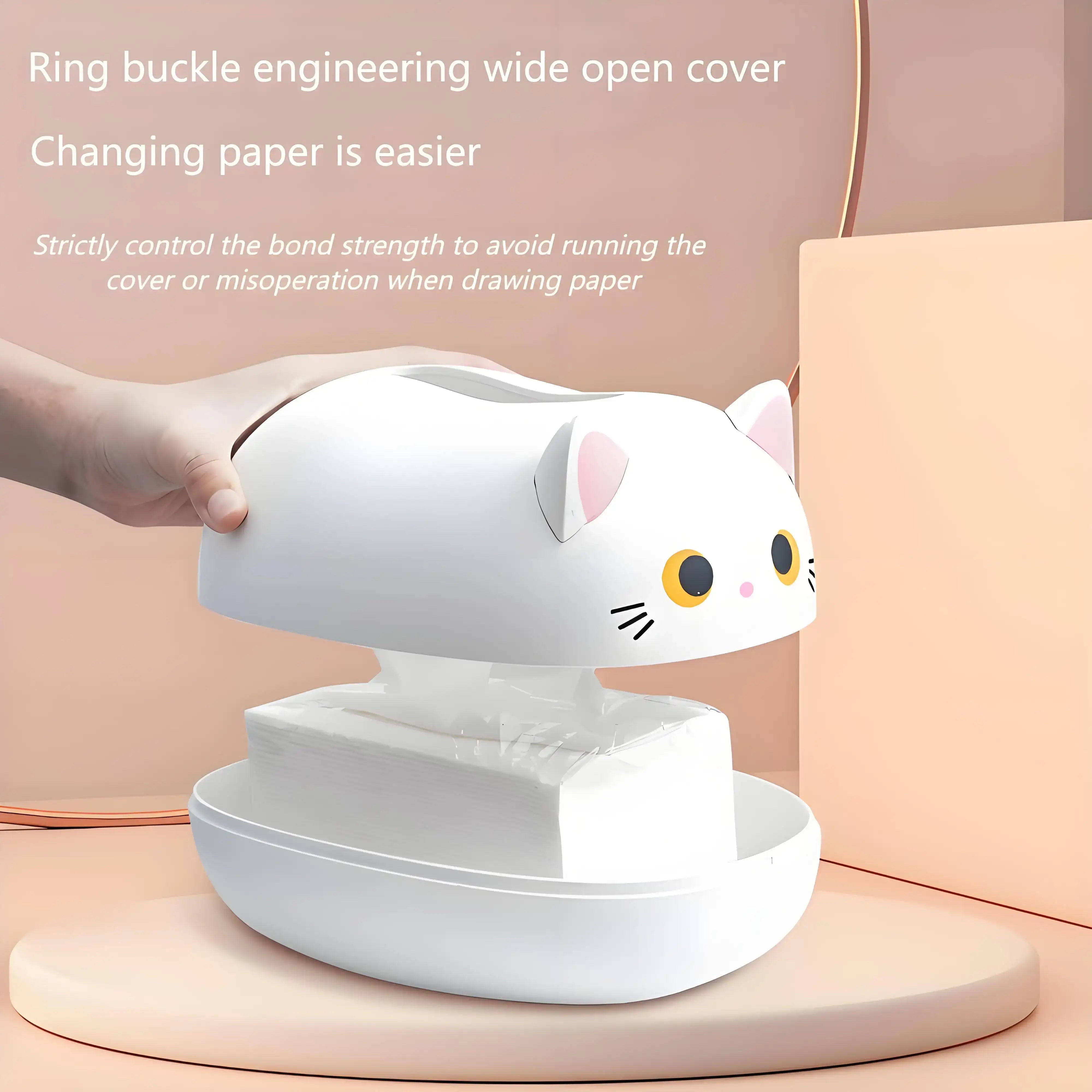 Elegant Cartoon Design Multi-Functional Tissue Box Holder with Toothpick Slot – Living Room / Kitchen / Bathroom