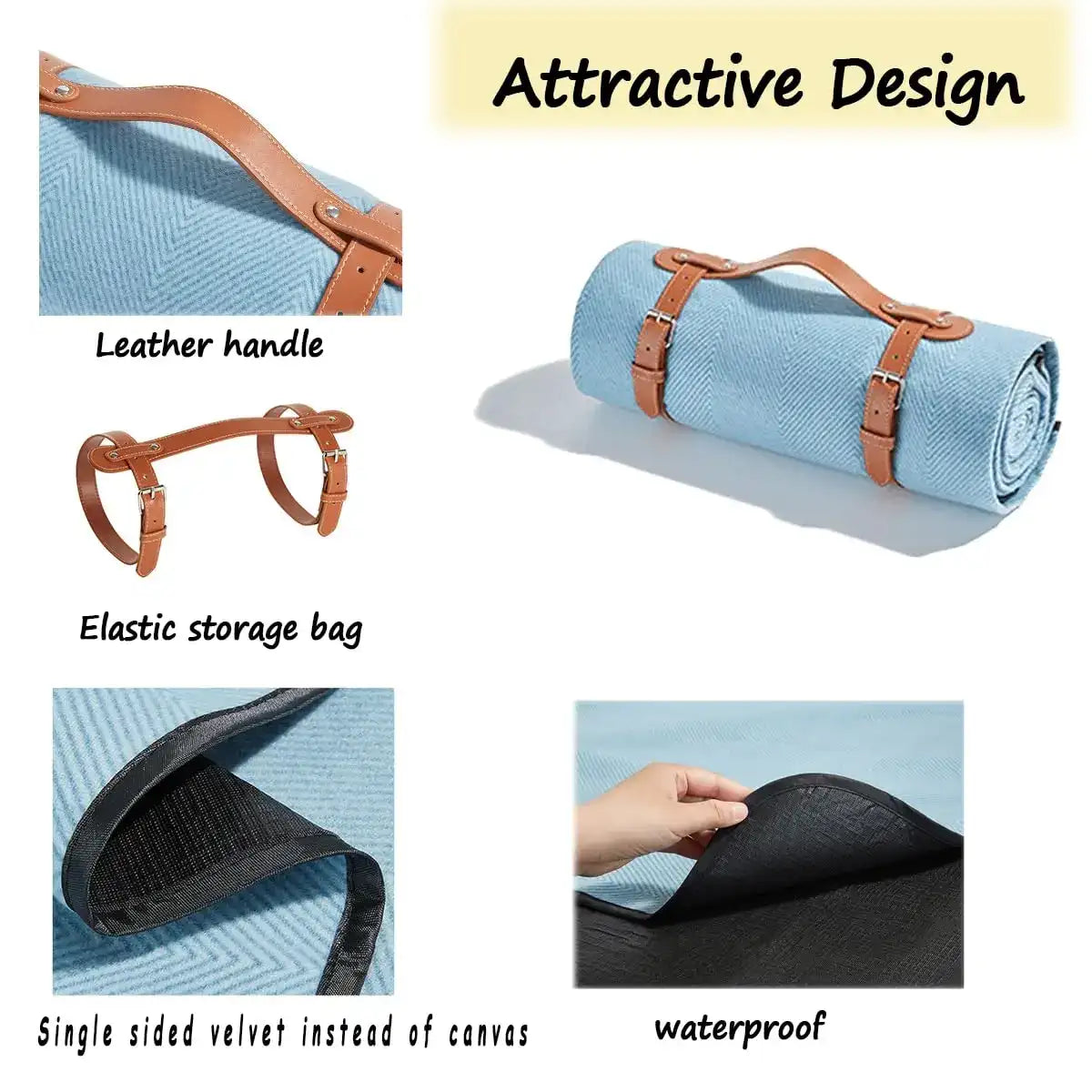 Extra Large Waterproof Picnic & Outdoor Blanket – Portable 3-Layer Camping & Beach Mat