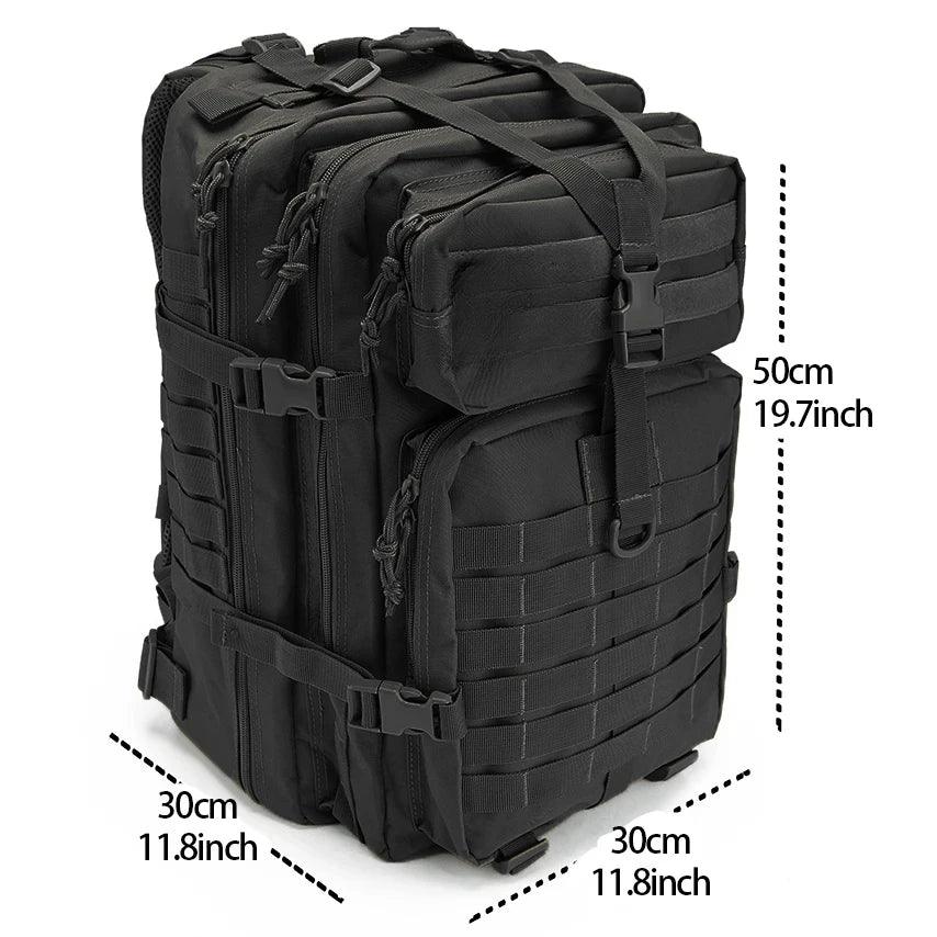 30–50L Tactical Survival Backpack – Modular Outdoor Assault Pack for Hiking, Trekking & Hunting