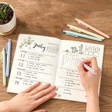 Retractable Soft Gel Ink Pens – 11 Pack Black Ink Fine Point (0.5 mm) Smooth Writing Cute Pens for Office & School