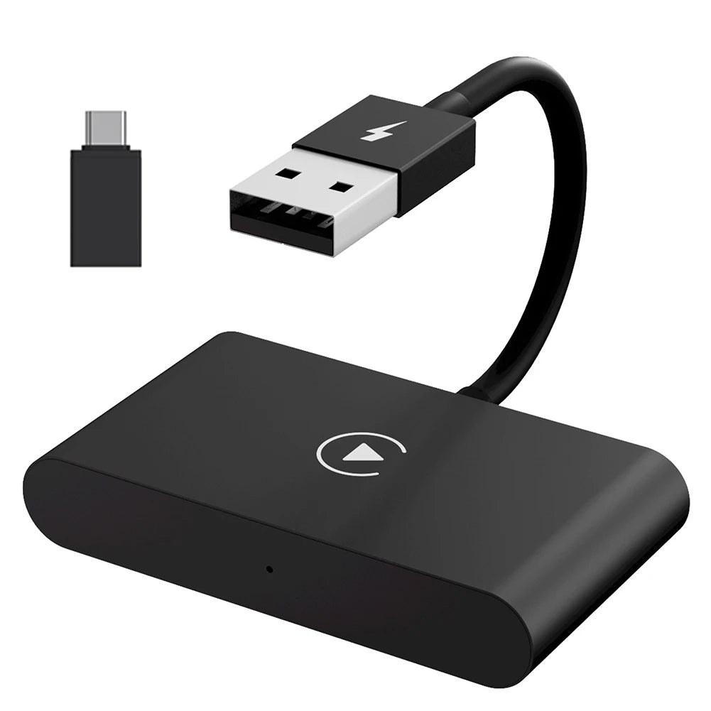 2-in-1 Wireless CarPlay & Android Auto Adapter – AI Box Auto Connect Plug & Play Dongle for Factory Wired CarPlay Cars