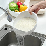 Multifunctional Large Plastic Rice Wash Basket & Strainer – Kitchen Sink Colander for Fruits, Vegetables & Outdoor BBQ