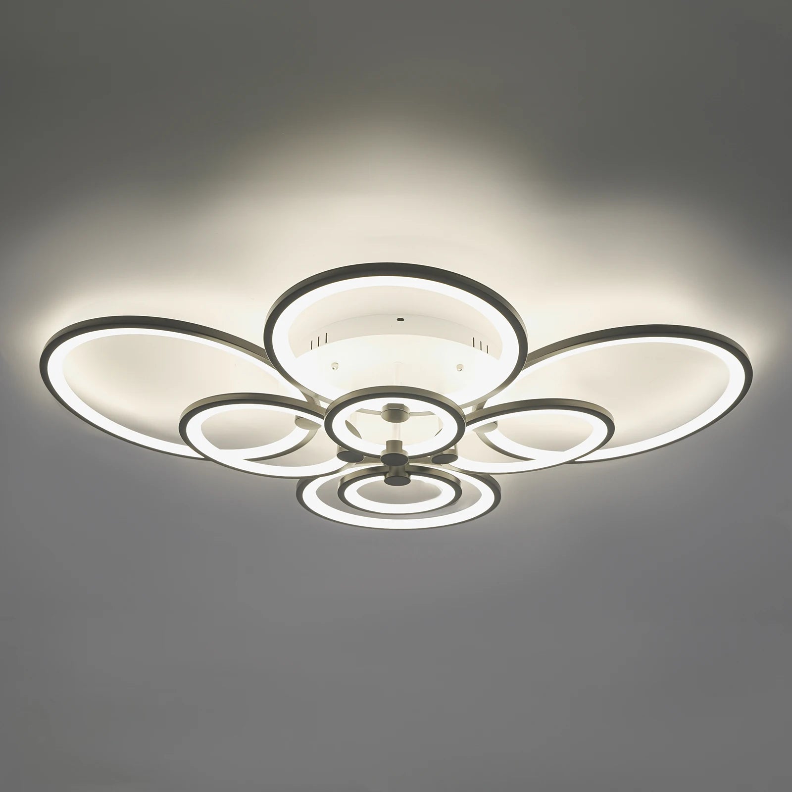 Modern 8-Head LED Ceiling Chandelier – Dimmable Pendant Light with Remote, Iron Base & Acrylic for Living Room 💡🏠