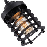 Industrial 3-Light Kitchen Island Metal Chandelier – Vintage Farmhouse Pendant Light, Black Ceiling Lamp Fixture
