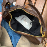 Women’s PU Leather Tote Shoulder Bag – Internal Pocket Messenger & Hobo Hybrid for Work & Travel