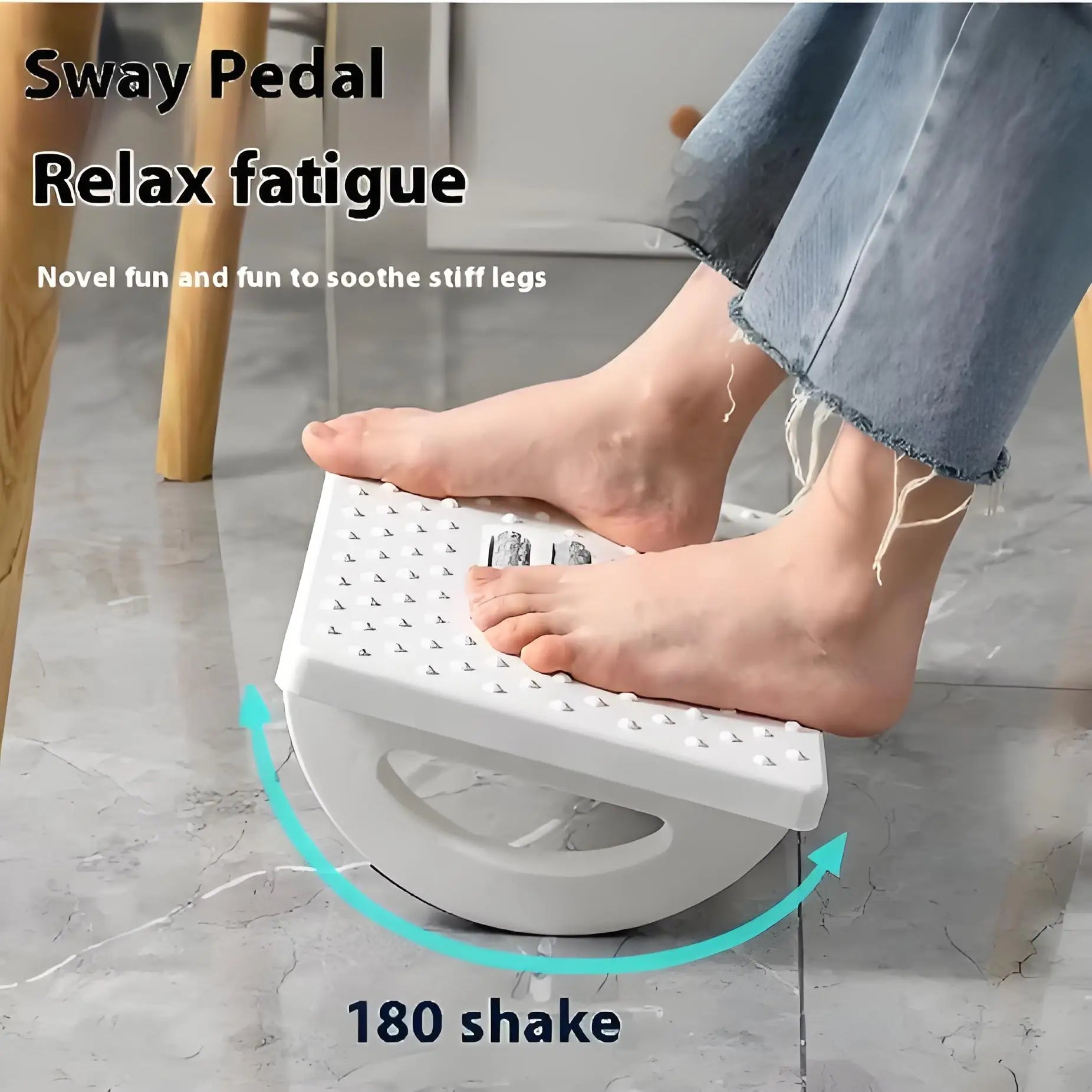 🦶 Portable Ergonomic Foot Rest Under Desk – Foot Stool with Massage Rollers for Home, Office & Workstation Comfort