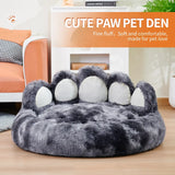 Cozy Paw-Shaped Fluffy Dog Bed – Deep Sleep Cushion for Dogs & Cats (Warm, Anti-Slip, Extra Plush)