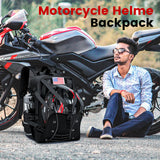 Motorcycle Helmet Backpack – Large-Capacity Waterproof Riding Bag with Helmet Holder for Cycling, Travel & Motorbike Gear