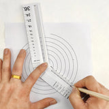 Multifunctional Folding Geometry Drawing Ruler – Compact 0–30 cm Precision Math & Design Tool