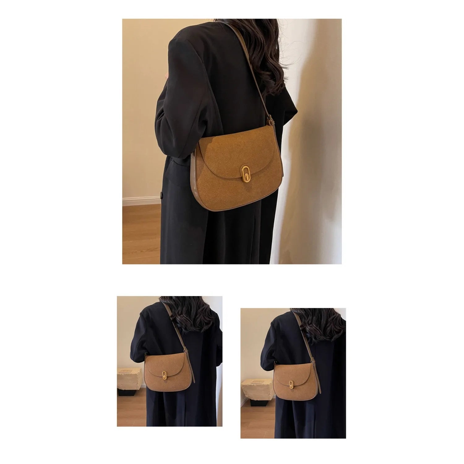 2025 Retro Fashion Women’s Saddle Bag – Minimalist Crossbody & Shoulder Bag for Daily Travel 👜✨