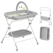 Adjustable Height Folding Baby Diaper Changing Table – Portable Station with Wheels & Organizer
