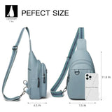 7L Leather Sling Bag for Men & Women — Anti-Theft Travel Crossbody Daypack