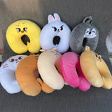 “ 7-color soft plush U-shaped neck pillow – cute & cozy travel cushion for children and adults, office & sleep support ”