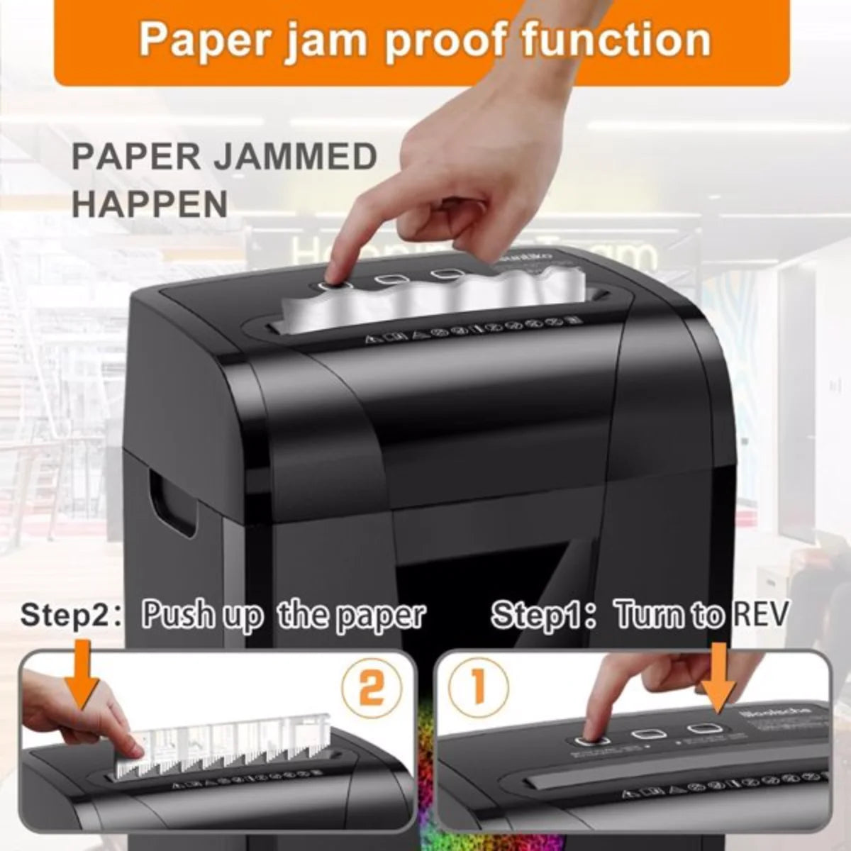 18-Sheet P-4 Cross-Cut Shredder – High-Security, Large Bin, Auto Anti-Jam for Home & Office