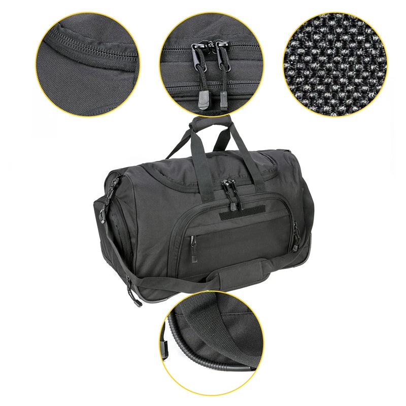 Waterproof gym duffle bag – military tactical sports & travel luggage with large capacity, durable Oxford design for men