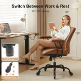💺 Ergonomic Office Desk Chair – Computer Chair with Lumbar Support, Adjustable Height & Rubber Casters for Home Office