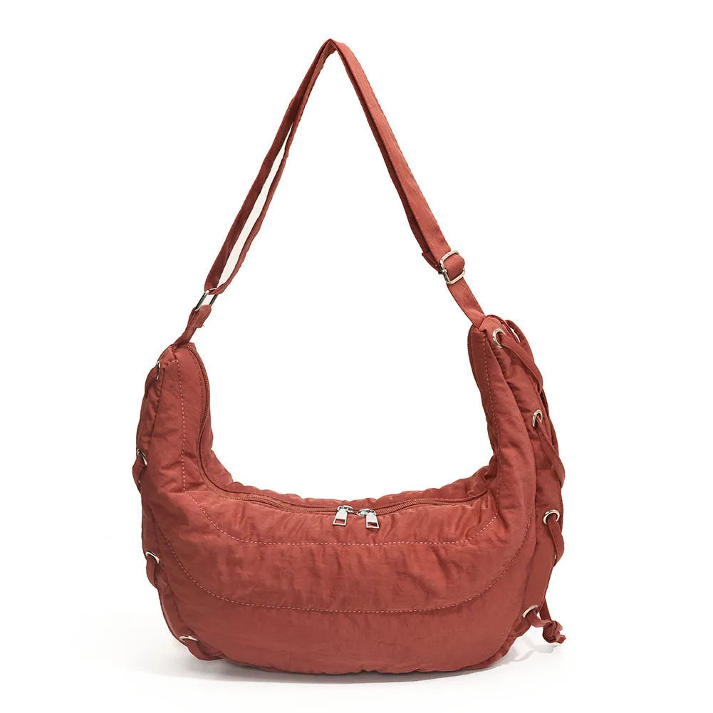 Women’s Stylish Dumpling Bag – Large-Capacity Crescent Shoulder Crossbody with Adjustable Strap for Travel & Daily Use