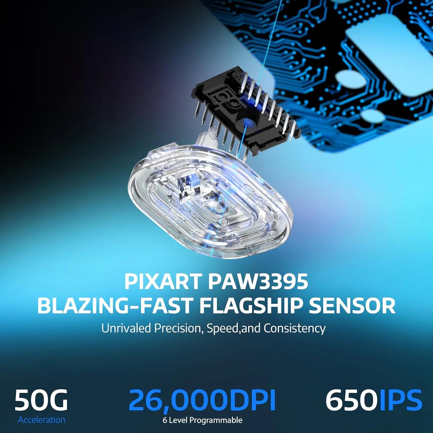 MambaSnake X Attack Shark X6 – Superlight 49 g Gaming Mouse with Adjustable 26K DPI Sensor & Magnetic RGB Dock