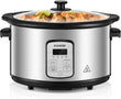 6-Quart Programmable Slow Cooker – Adjustable Temperature & Timer with Ceramic Inner Pot