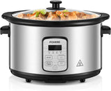 6-Quart Programmable Slow Cooker – Adjustable Temperature & Timer with Ceramic Inner Pot